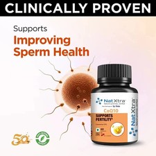 NatXtra CoQ10 60 Cápsulas - Apoyo a la Fertilidad Masculina y Suplemento para la Salud del Esperma