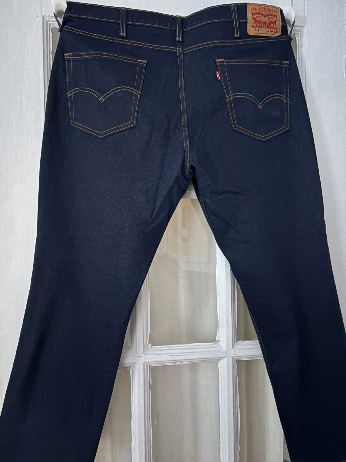 Levi's 511 Slim Fit Men's Jeans 40x30 Dark Hollow Dark Wash Stretch #04511-1042 thumbnail 2