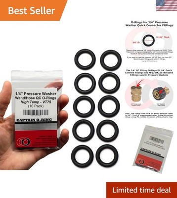 #ad 10 Pack High Temp Viton FKM O Rings for 1 4quot; Pressure Washer Connections $27.99