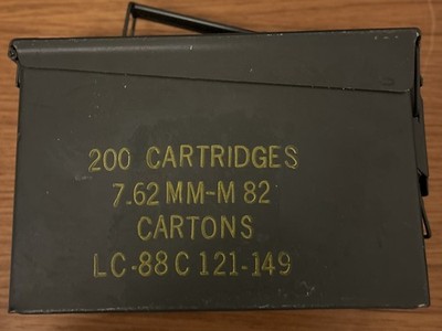 AMMO CAN 200 CARTRIDGES 7.62 MM-M82 CARTONS