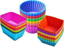 36 Pack Silicone Cupcake Liners Muffin Baking Cups Liners Reusable Non-Stick Cak