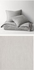 New Restoration Hardware WASHED COTTON GAUZE DUVET COVER Ash Full/Queen