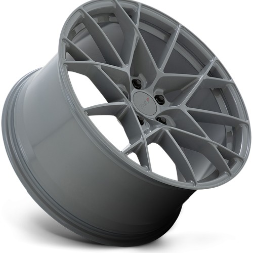 (Set of 4) Staggered-TSW Sector 20" 5x112 20mm Battleship Gray Wheels Rims - Picture 4 of 10