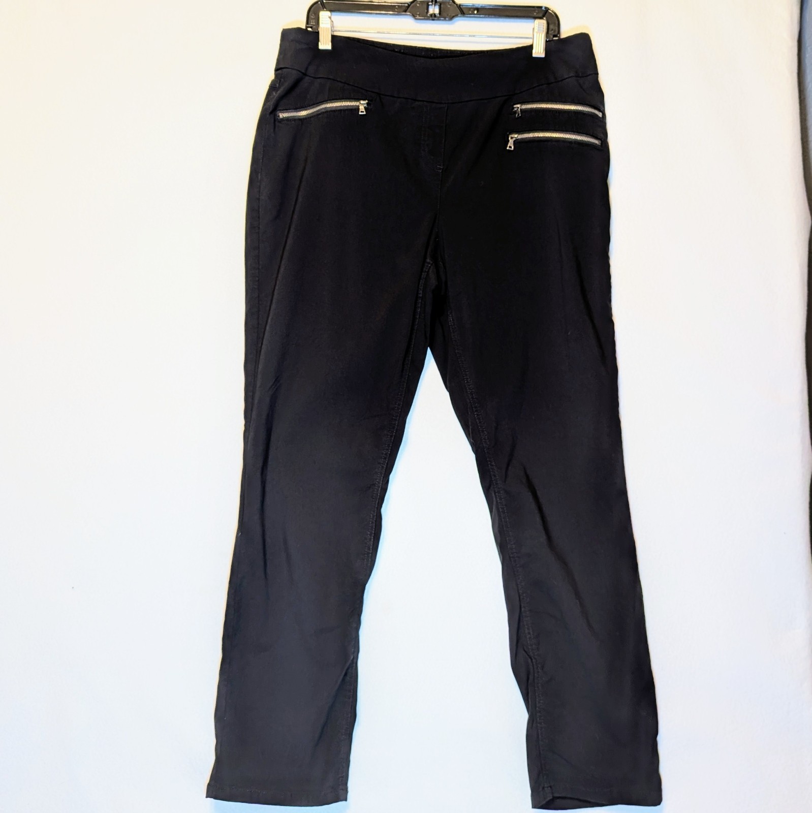 Westbound Women's Black Pants Size 16 Regular Zipper Pockets Stretch Casual