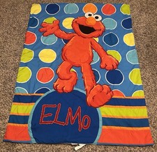 Sesame Street Elmo Polka Dot Toddler Comforter Blanket