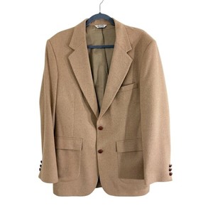 Vintage Hunt Valley Tan 100% Camel Hair Sport Coat Men's Size Large Made in USA