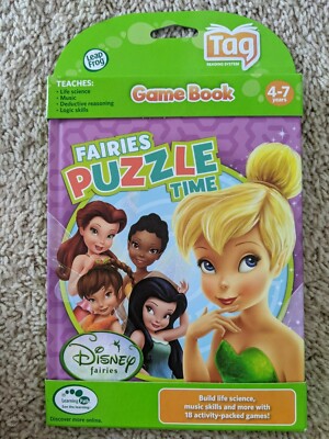 LeapFrog LeapReader Book Disney Fairies Puzzle Time NEW works with Tag Leap Frog