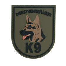 Patch Force - Diensthundeführer K9 Rubber Patch in den Maßen 7,2 cm x 9,0 cm