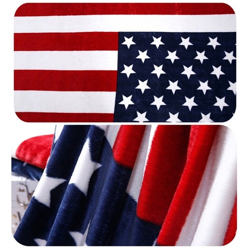 Patriotic US British National Flag Print Soft Throw Blanket for Couch Bed Sofa - Picture 6 of 10