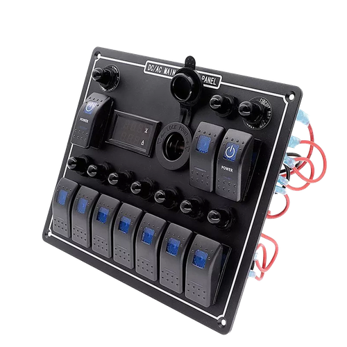 10 Gang Switch Panel Marine Boat 12V-24V LED Rocker Control Panel USB ChargerHAl - Picture 14 of 14