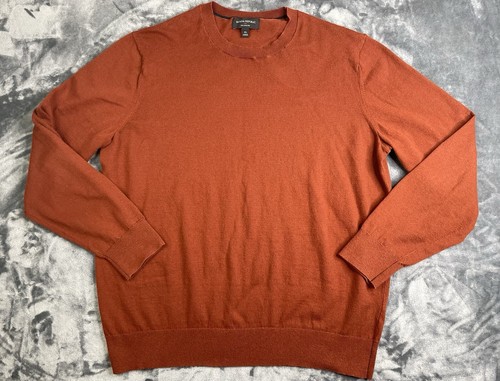 BANANA REPUBLIC Men’s Size XL Eco Sweater Burn Orange Pull Over Top Long Sleeve