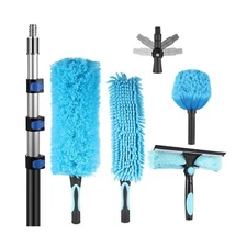 20 Foot High Reach Ceiling Duster Kit 3.6-12ft Extendable Pole with... Fast Ship