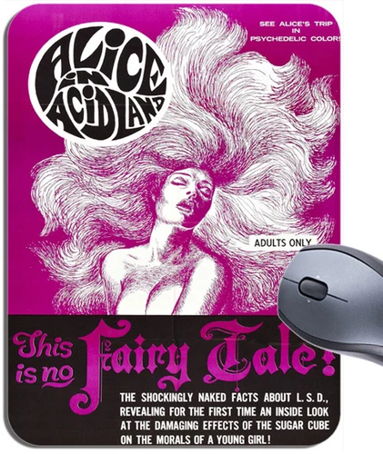 Alice in Acidland Movie Poster Mouse Mat Vintage 60'S Psychedelic Film Mouse Pad