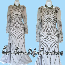 JOANNA HOPE PEARLS & SEQUINS EVENING WEDDING OCCASION PARTY DRESS SIZE 16