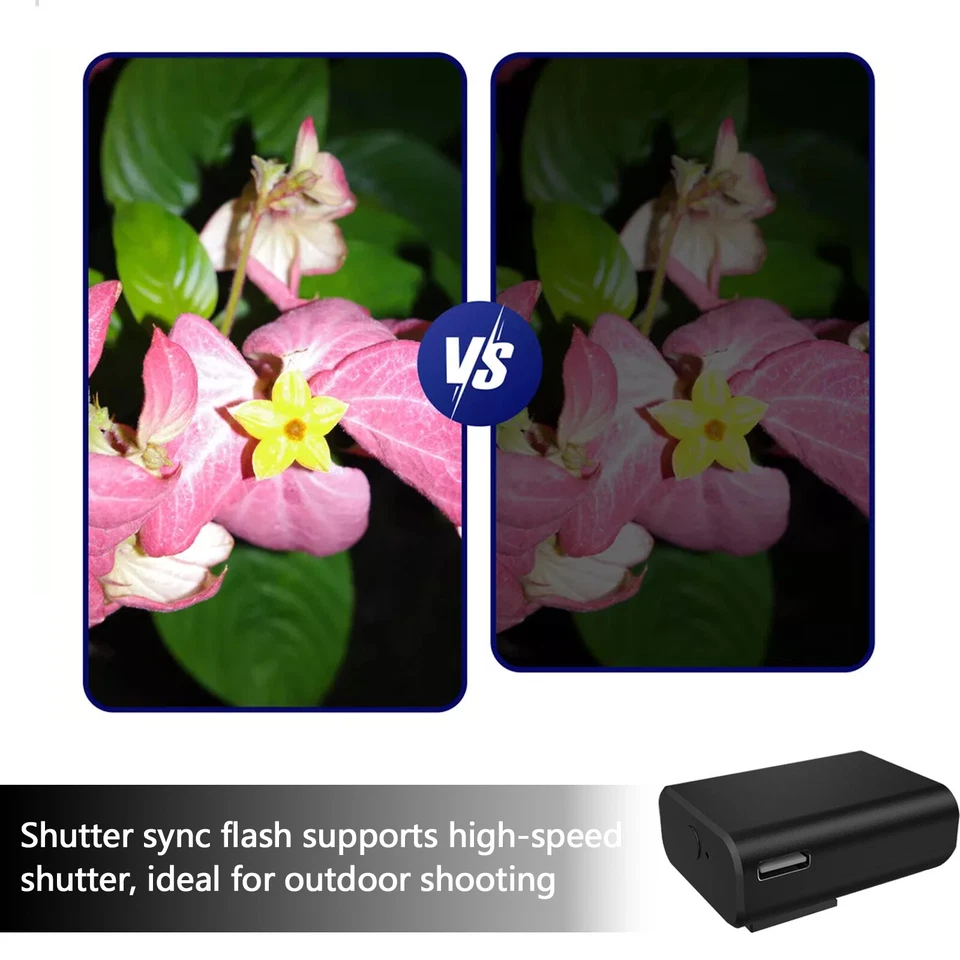 Mini flash de laboratorio reflectante estuche metálico cámara digital/película BK/SR US Foto 2 de 4