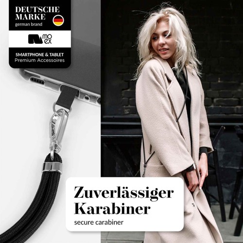 Handykette für HTC U24 Pro Universal Band ohne Hülle Kette Karabiner abnehmbar - Picture 4 of 9