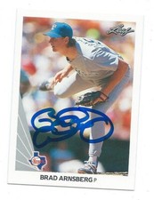 Brad Arnsberg Hand Signed autograph on a 1990 Leaf card-Texas Rangers