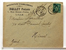 SA220  TYPE SAGE SUR LETTRE ANCIENNE OBLITERATION GARE  GARE  19°SIECLE    