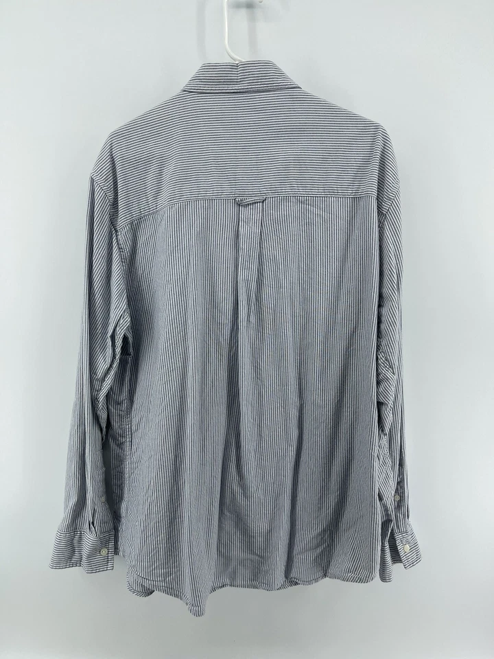 Chaps Long Sleeve Button Up Shirt Mens Size Large Blue White Stripes Fast Ship - Image 4 of 4