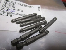 #3Phillips 1/4"Hex 1-15/16"OAL Extra Hard Power Bit QTY 7