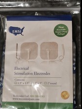 New Sealed 5 Packs EMSI Electrical Stimulation 80 Electrodes  2 X 2" Flex TENS 