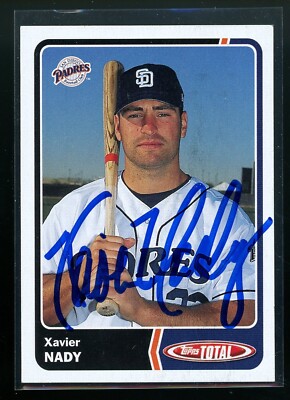 2003 Topps Total XAVIER NADY Signed Card autograph auto PADRES METS CUBS