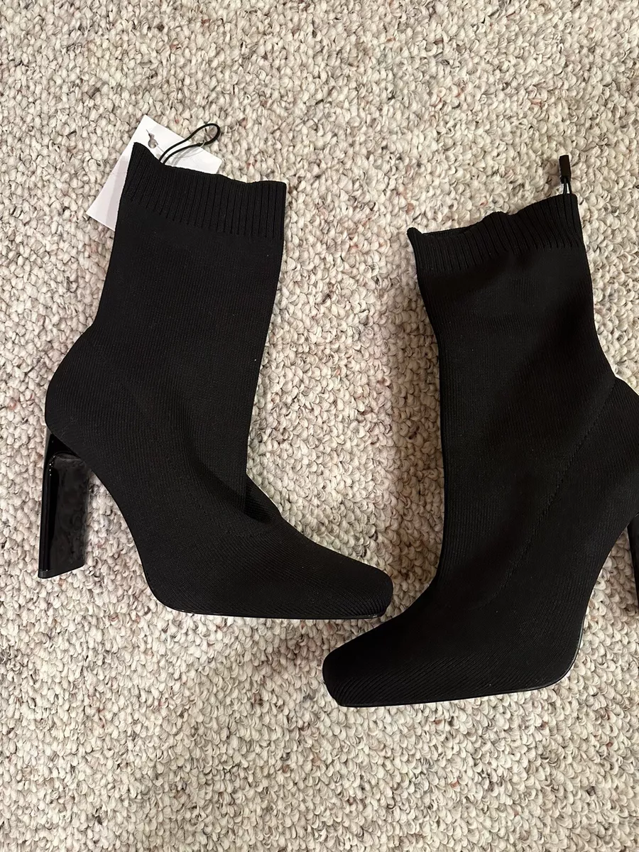 Zara Black Fabric Boot, Women's Fashion, Footwear, Boots on Carousell