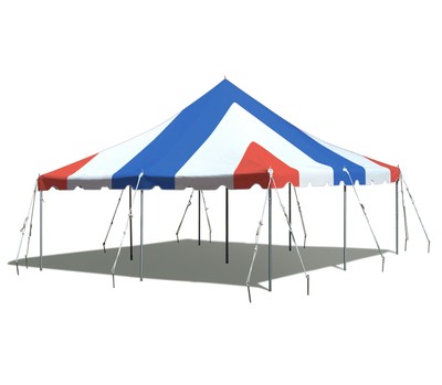 20x20 Commercial Pole Tent Patriotic PVC Canopy Rental Party Event Wedding Tent