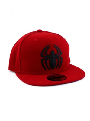 New Era Spider-Man 59fifty Custom Fitted Hat Size 7 1/4 Marvel Classic Red NWT