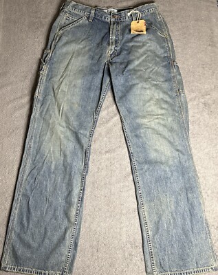 VTG Levi's Loose Fit Carpenter Jeans 36x34 Blue Denim Baggy Skater Workwear