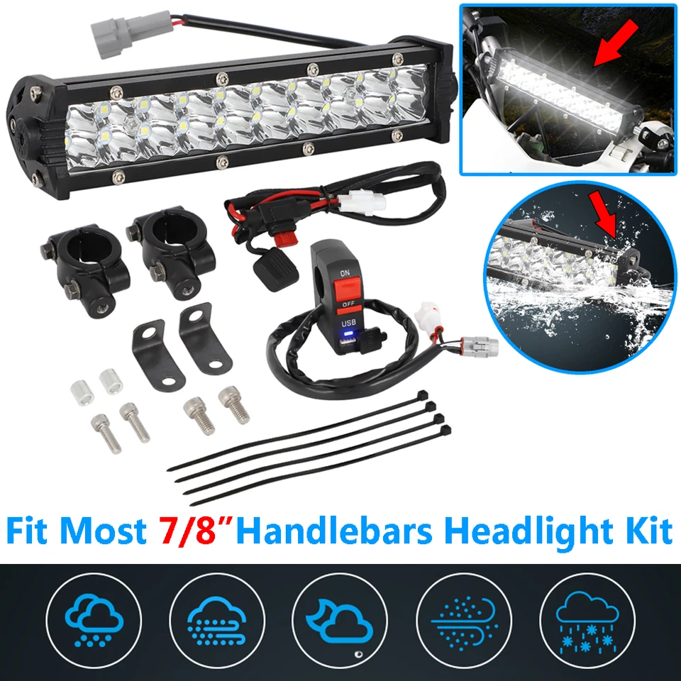 Kit de barra de luz de faros LED de actualización para KX65 KX110 KX125 RMZ250 CRF450R WR250F Foto 2 de 4