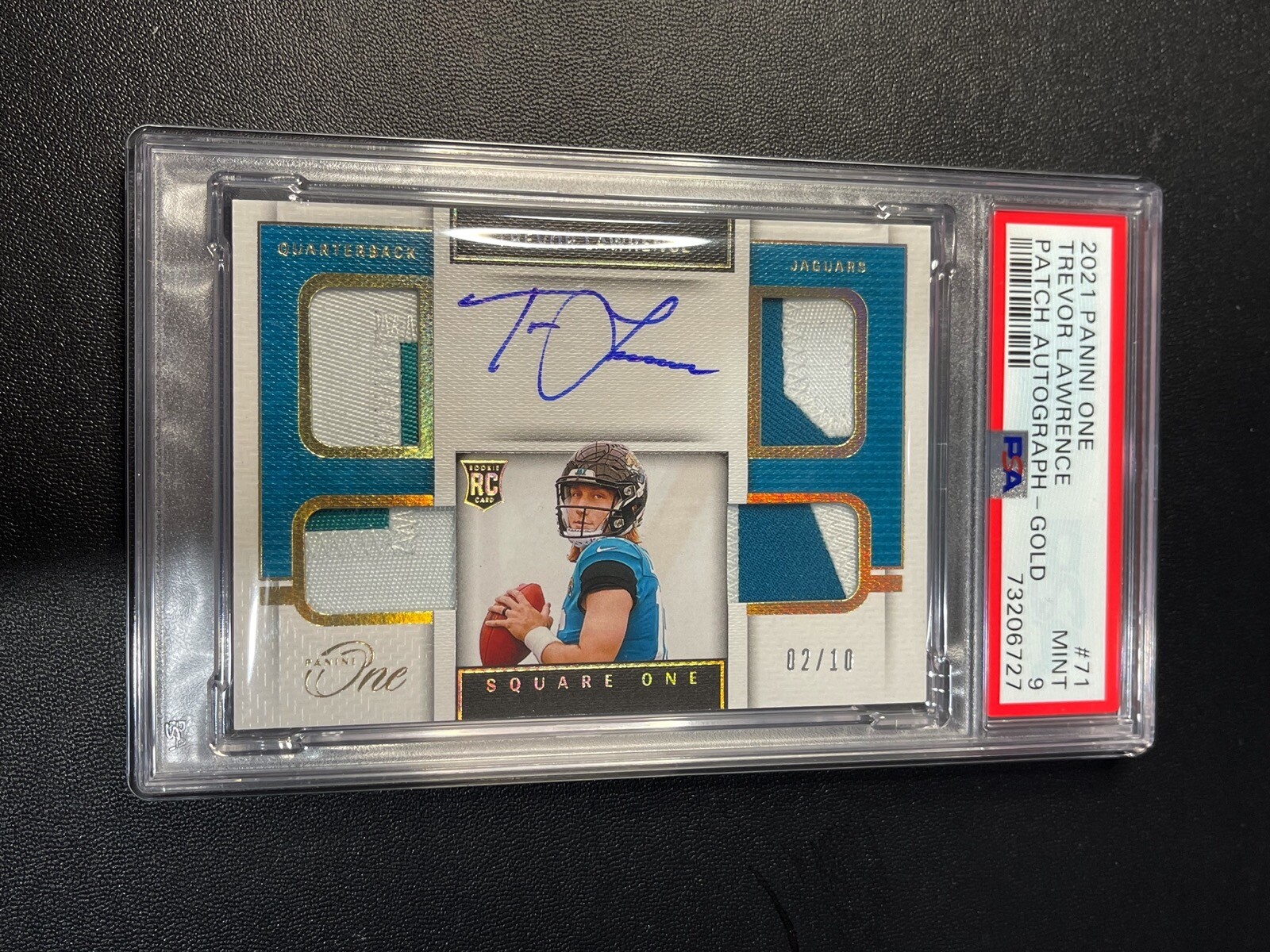 Trevor Lawrence Panini One #71 Patch Autograph-Gold