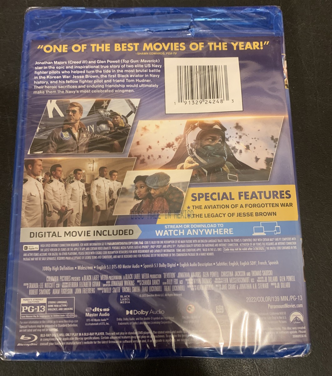 Devotion (Blu-ray & Digital, 2022) NEW Sealed/Broken Case