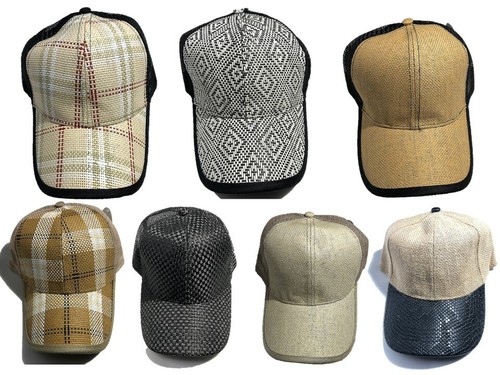Unisex Plain Wicker Straw Woven 