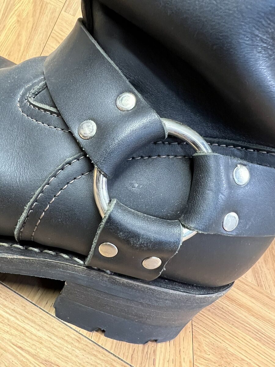 RARE WESCO Tall Harness Boots Sz 10-10.5 Men's Black Leather RARE WESCO Tall Harness Boots Sz 10-10.5 Men's Black Leather