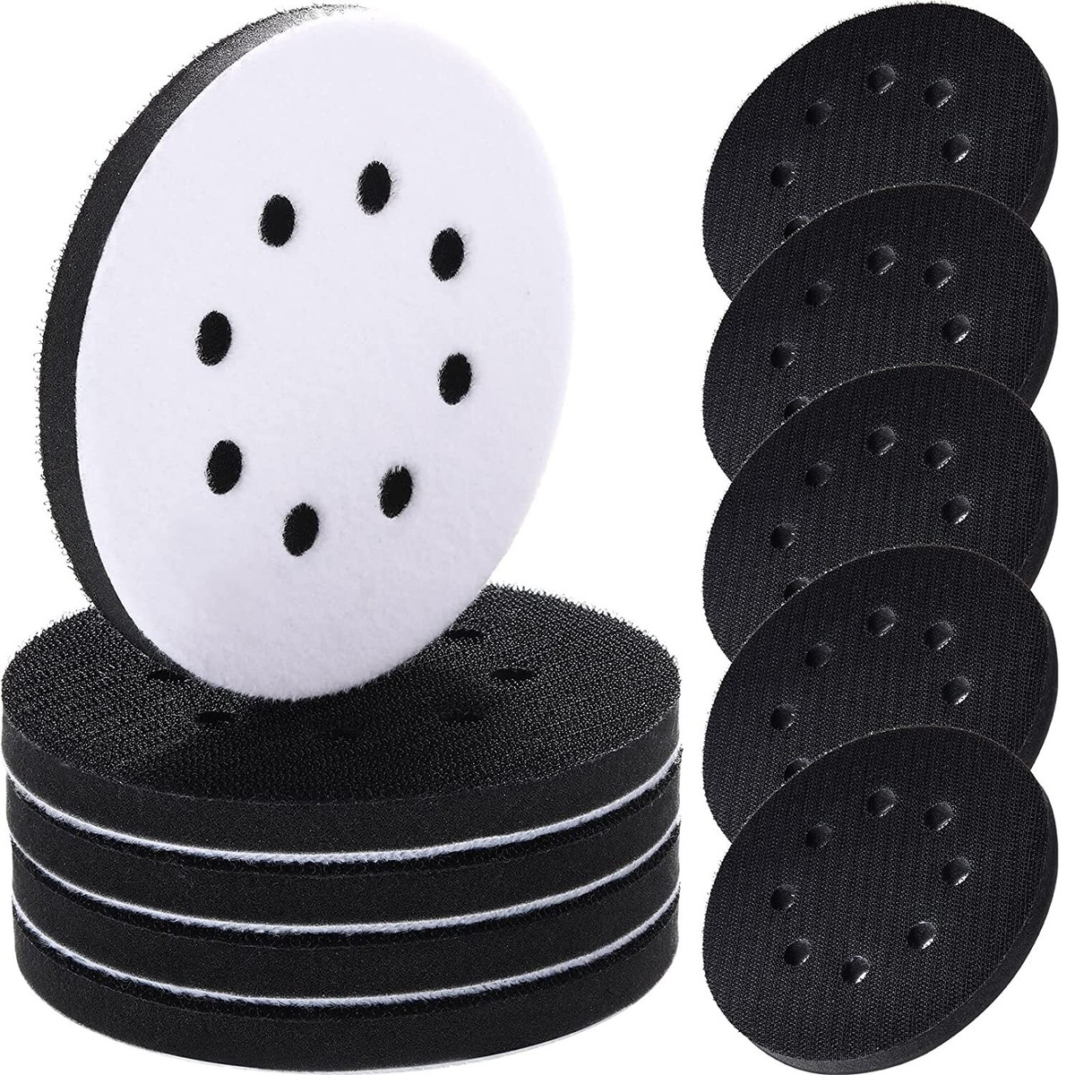 5Pcs 75mm Soft Density Interface Hook & Loop Sponge Cushions Buffer Backing Pad | UK