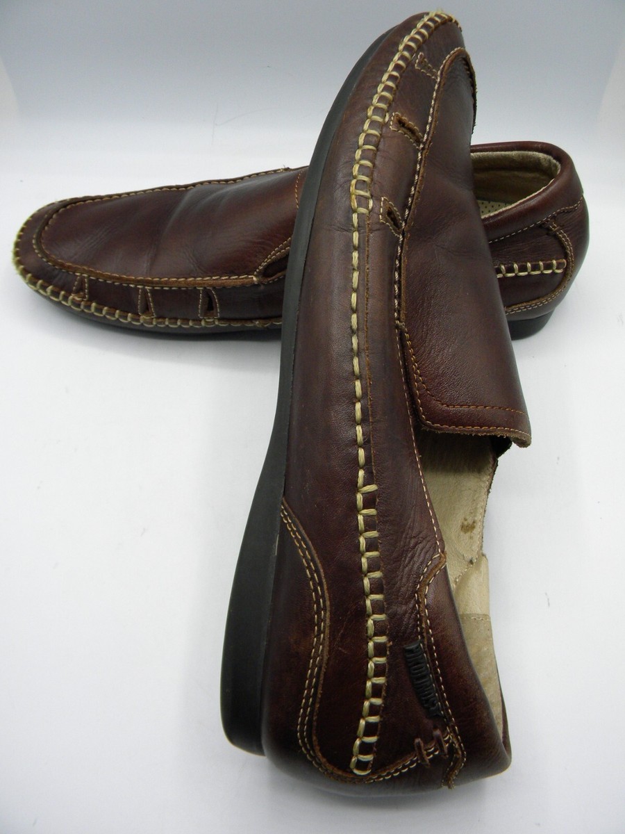 PIKOLINOS Brown Leather Driving Loafers Slip On Men display picture 1