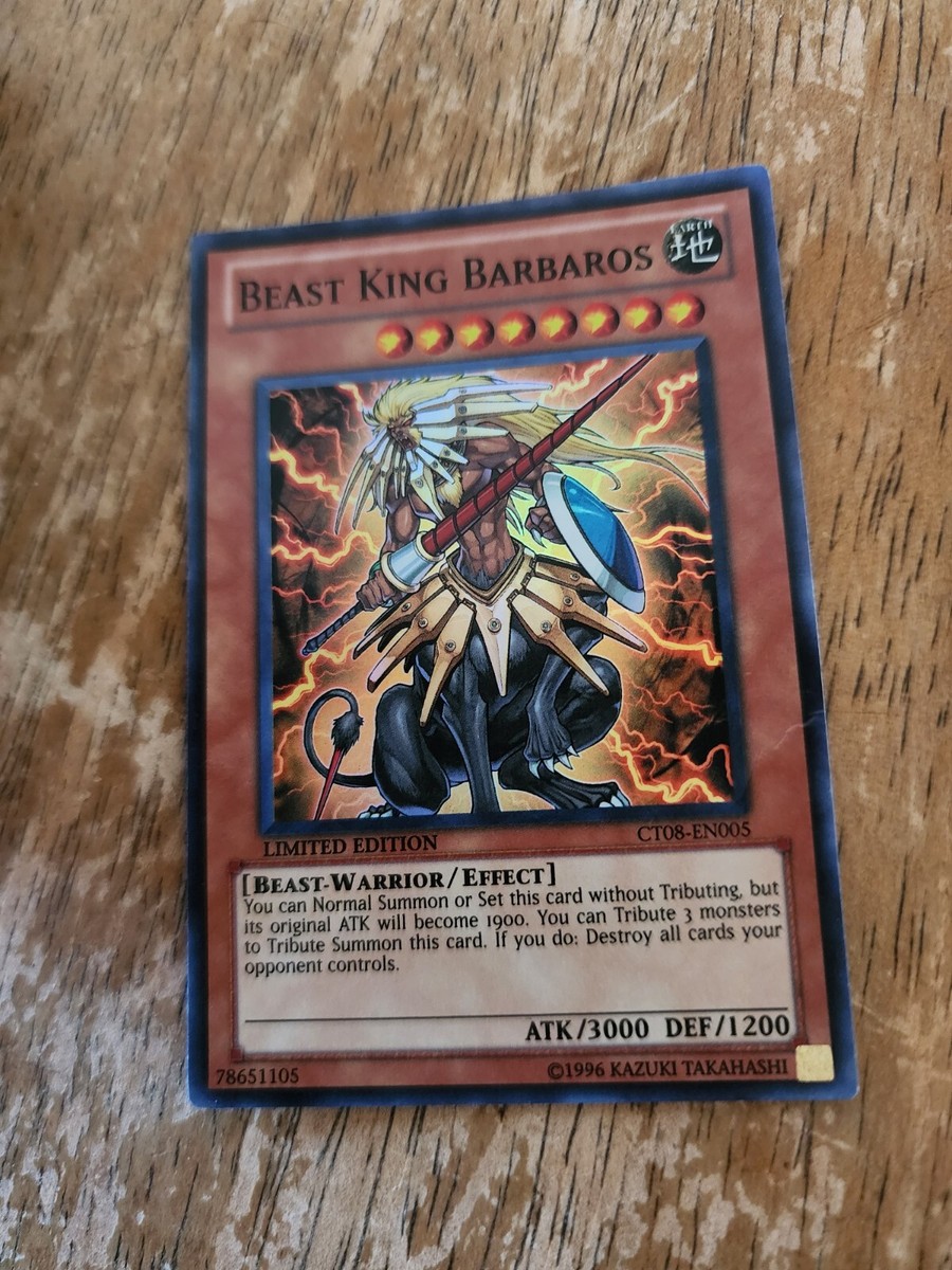 Yu-Gi-Oh! TCG Beast King Barbaros CT08-EN005 Super Rare Limited Hp