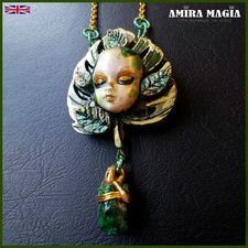 Green Witch Amulet Talisman Celtic Witchcraft Nature Wiccan Pagan Druid