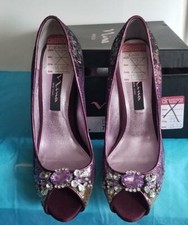Nina Erna Peep Toe Sequin Pumps, Women , US 7. Preowned.Excellent condition.