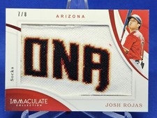 2020 Immaculate Josh Rojas Jumbo Socks 7/8 Diamondbacks 