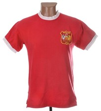 MANCHESTER UNITED 1963 FOOTBALL SHIRT SCORE DRAW REISSUE SIZE S ADULT