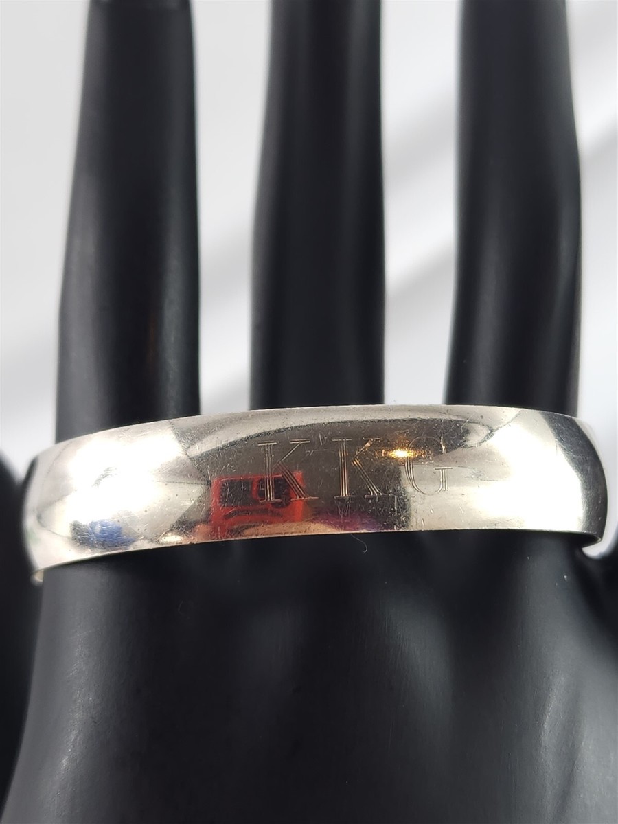 Old Town Silversmiths Vintage Sterling KKG Monogramed Cuff Old Town Silversmiths Vintage Sterling KKG Monogramed Cuff