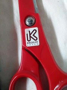 Super Scissors Knobler Japan Stainless Steel **Red** w/original box