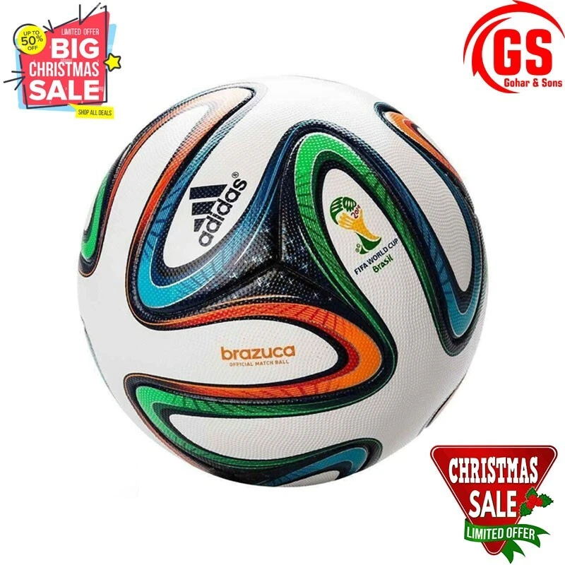 ADIDAS BRAZUCA SOCCER BALL FIFA WORLD CUP 2014 BRAZIL, SIZE 5