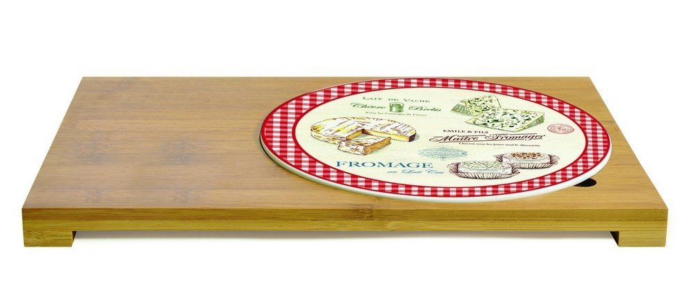 EasyLife Gourmet Cheese Board On Bamboo Tray