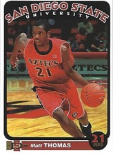 Matt Thomas 2005-2006 High Step SDSU Aztecs Basketball Rookie Card #10 RC MLK HS