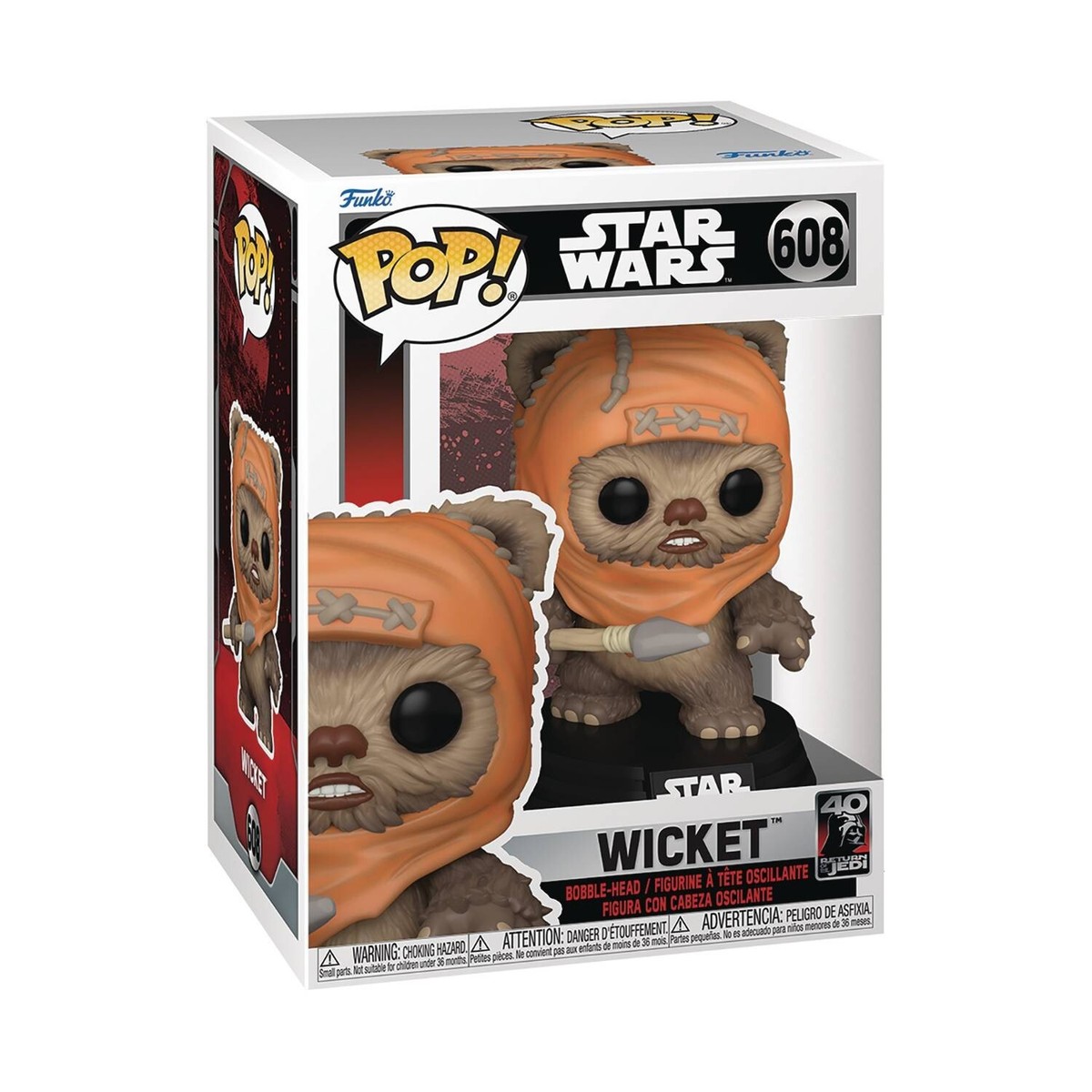 Pop! Star Wars ROTJ 40th Wicket #608 Vinyl Figure Funko