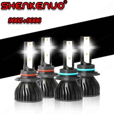For Chrysler Concorde 1998-2004 6000K LED Headlight High Low Beam Bulbs Combo 4X