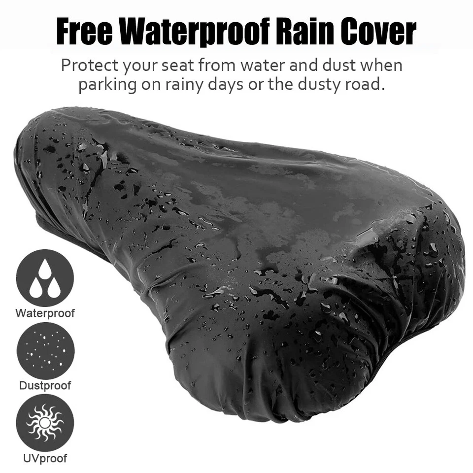 Bike Seat Cushion for Men Women Comfort Gel Wide Big Bum Padded Bicycle Saddle - Image 3 of 3